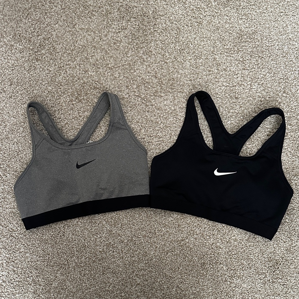 Nike Black and Gray Sports Bra Duo